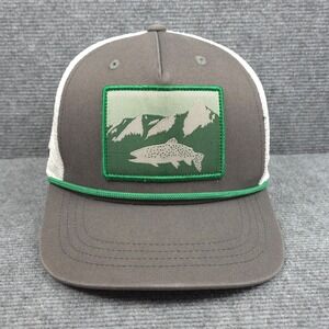 RepYourWater Hat Cap Snapback Adjustable Gray Trout Fishing Outdoors Mens